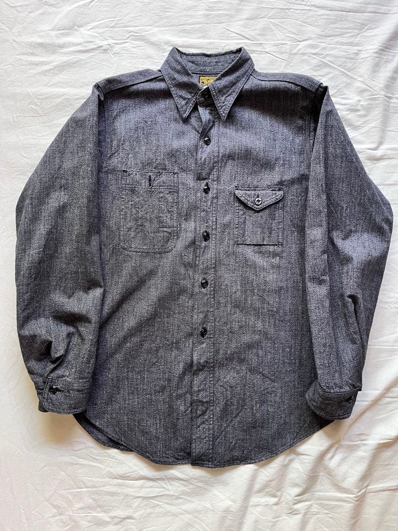 BIG YANK ブラックシャンブレーシャツ 15 1/2