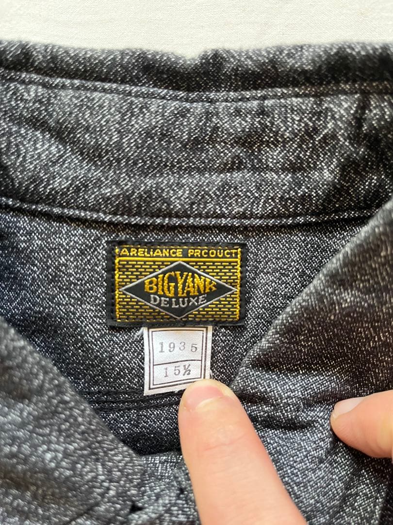 BIG YANK ブラックシャンブレーシャツ 15 1/2
