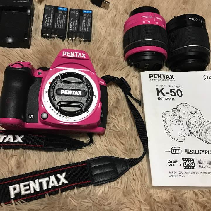 最終値下げPENTAX K-50 一眼レフ ピンク 大人気
