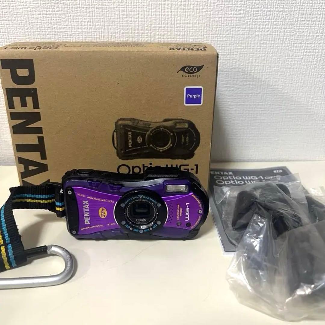 美品！PENTAX Optio WG-1 パープル 防水カメラ
