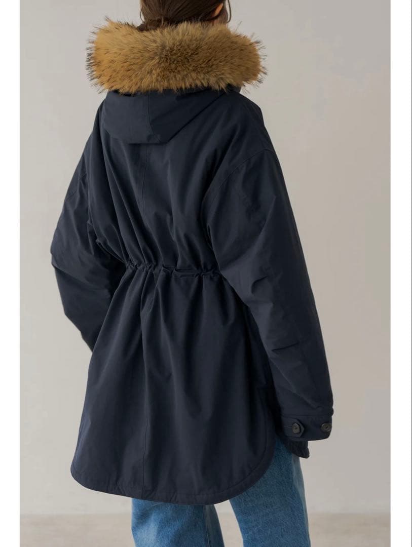 リグリーム　オーバーサイズモッズコート　ネイビー