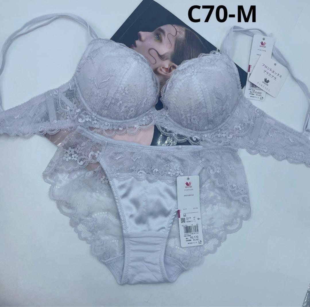 ワコール パルファージュ プッシュアップブラブラジャーとノーマルショーツC70M