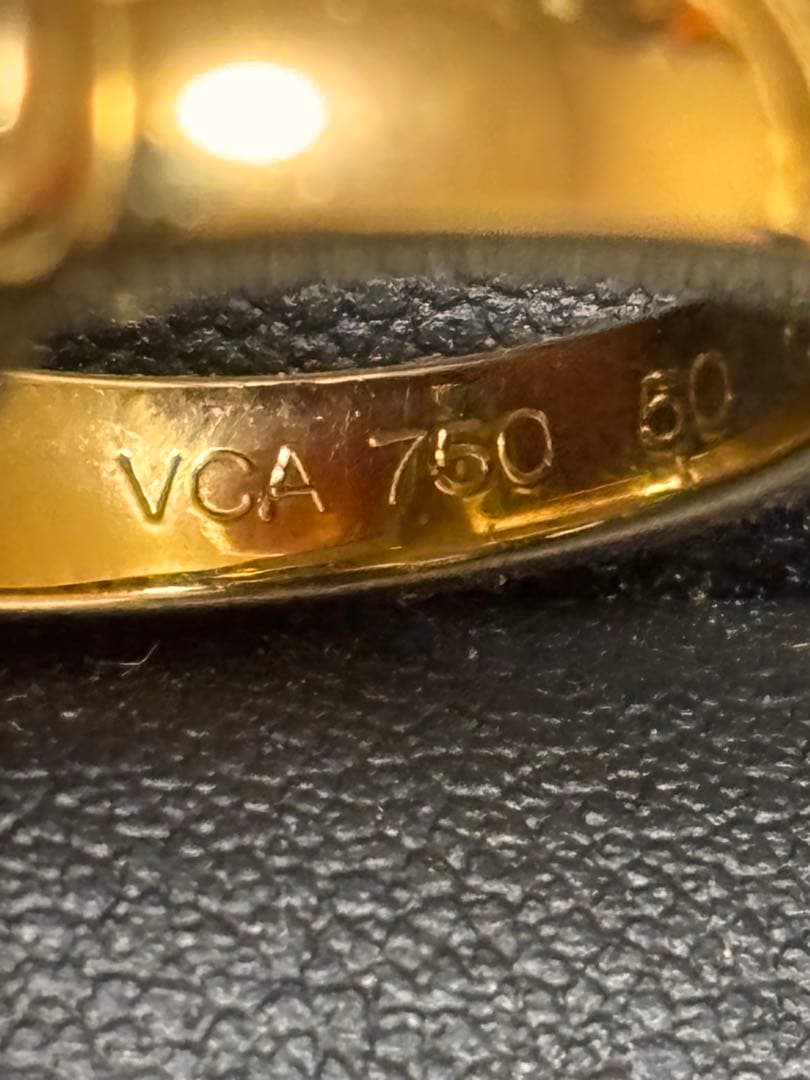 正規品♪Van Cleef & Arpels ピュアアルハンブラ　K18リング