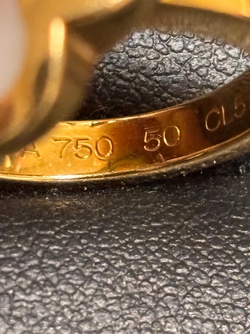 正規品♪Van Cleef & Arpels ピュアアルハンブラ　K18リング