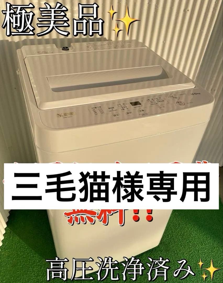 910 ヤマダセレクト おしゃれホワイト 4.5kg洗濯機 一人暮らし 単身