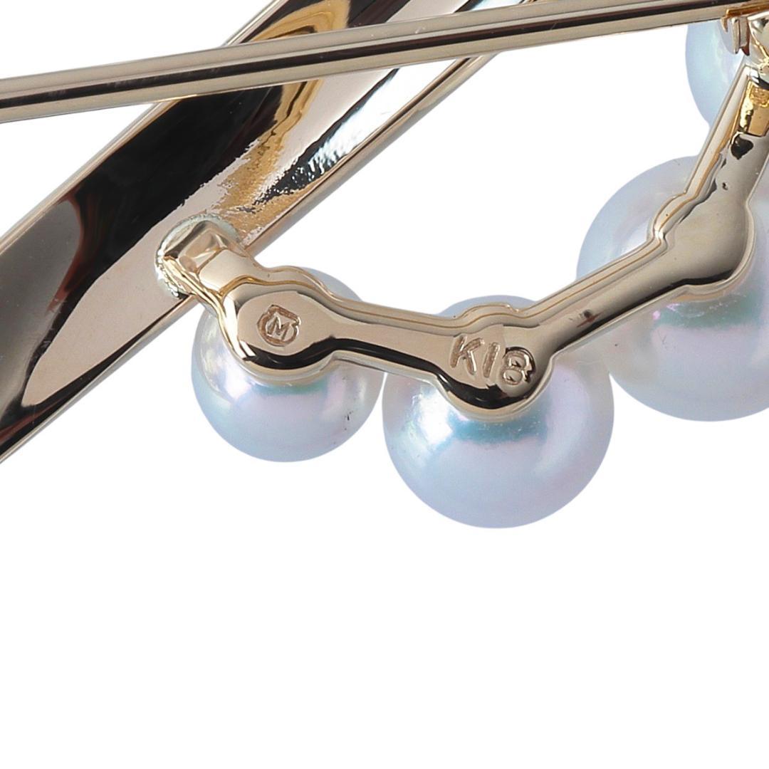 ミキモト アコヤパール ブローチ サークル K18YG【21879】