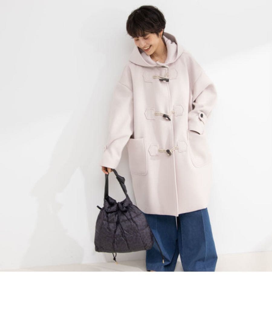 新品 ノーリーズ NOLLEY'S NMPミドル丈ダッフルコート ベビーピンク