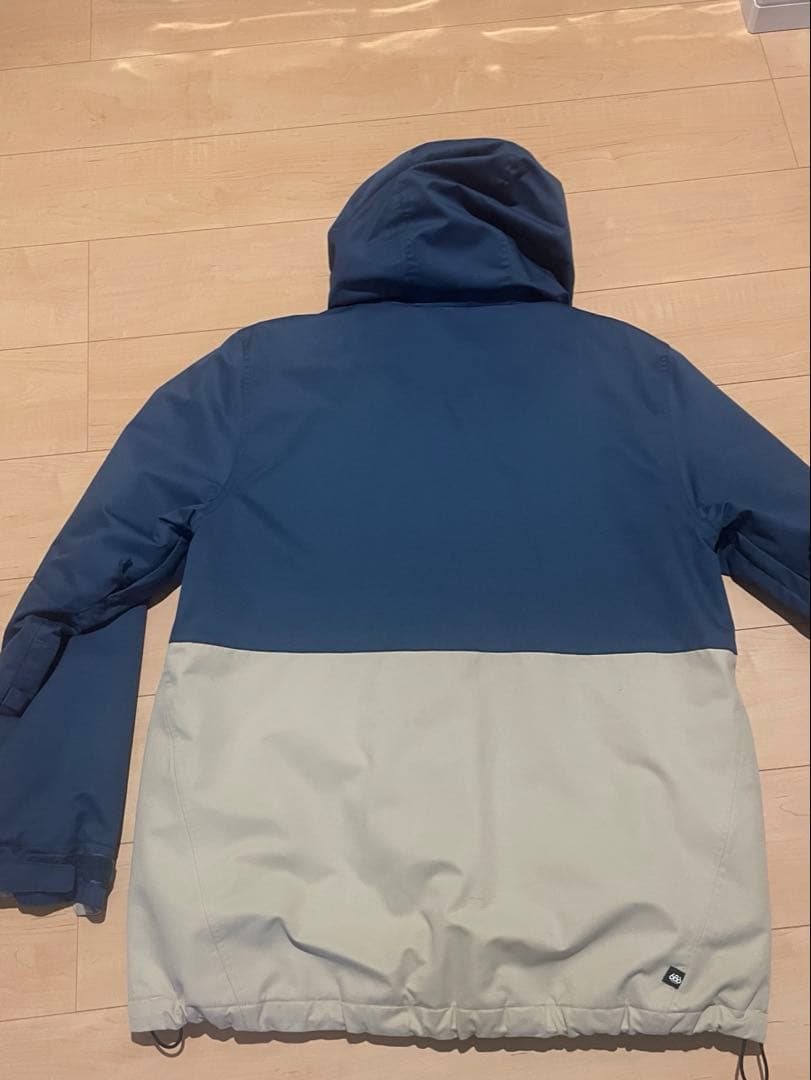 スノーボードウェア フード付き ネイビー ベージュ ビブパン　黒