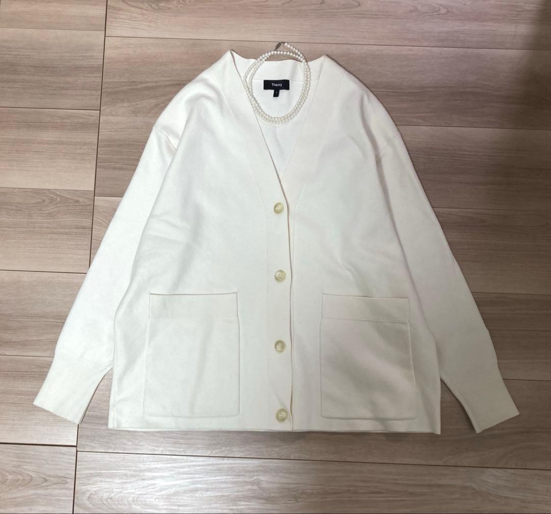 ２回着美品　セオリー　23SS　VOLUMECARDI カーディガン　ニット　S