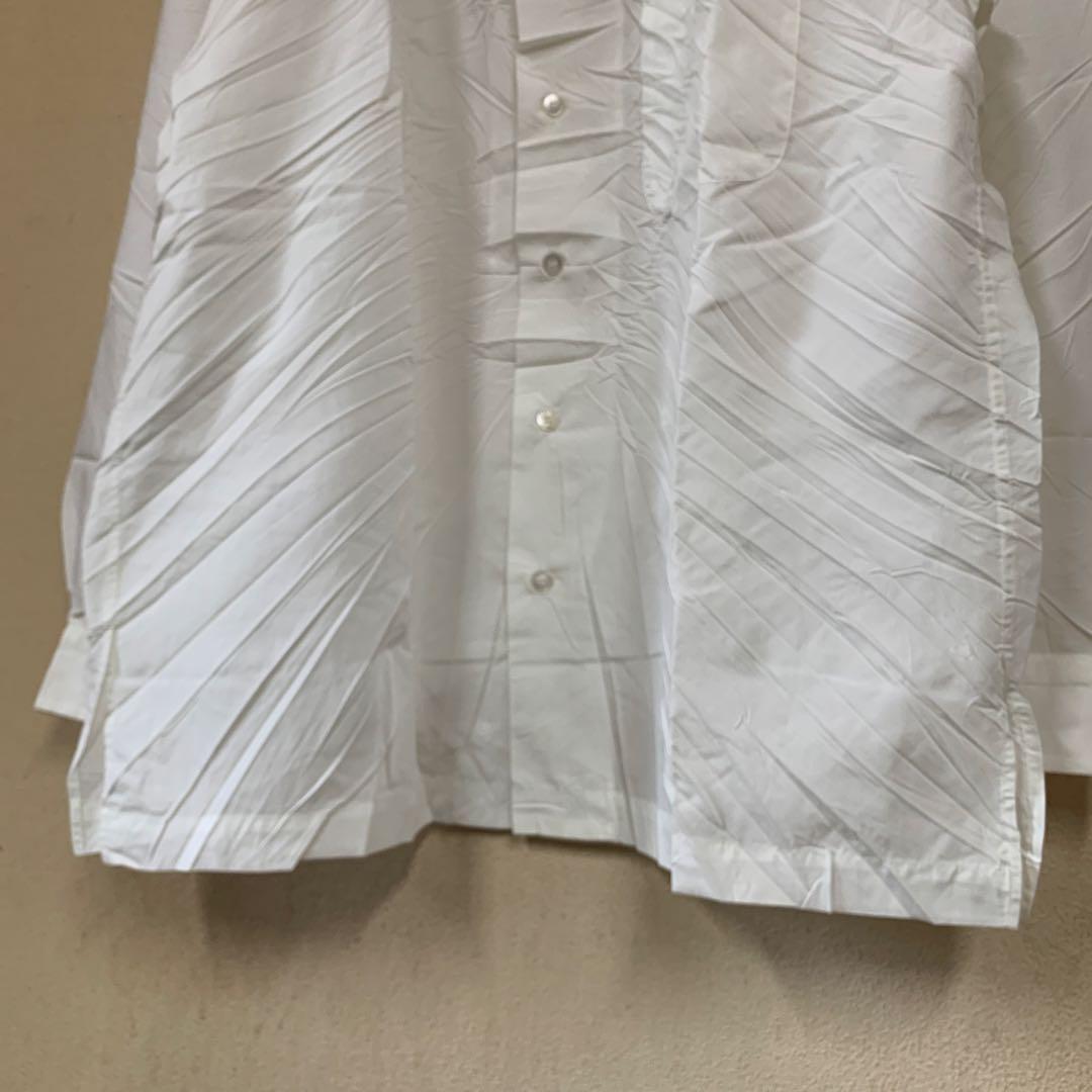 90's　ISSEY MIYAKE　プリーツシャツ　スクエアカット　L