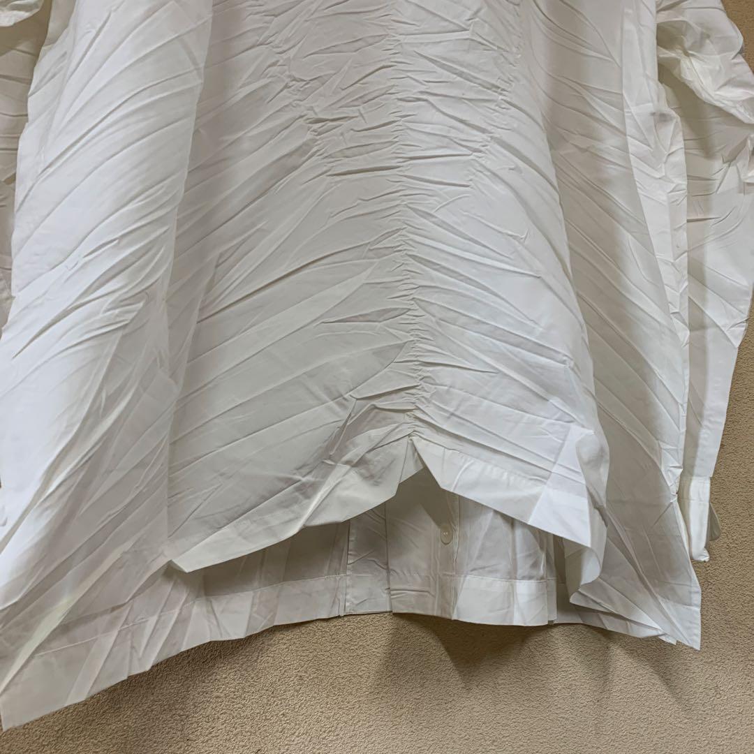 90's　ISSEY MIYAKE　プリーツシャツ　スクエアカット　L