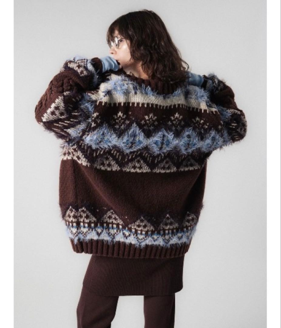 ELCHELE NORDIC ZIP CARDIGANニットカーディガン