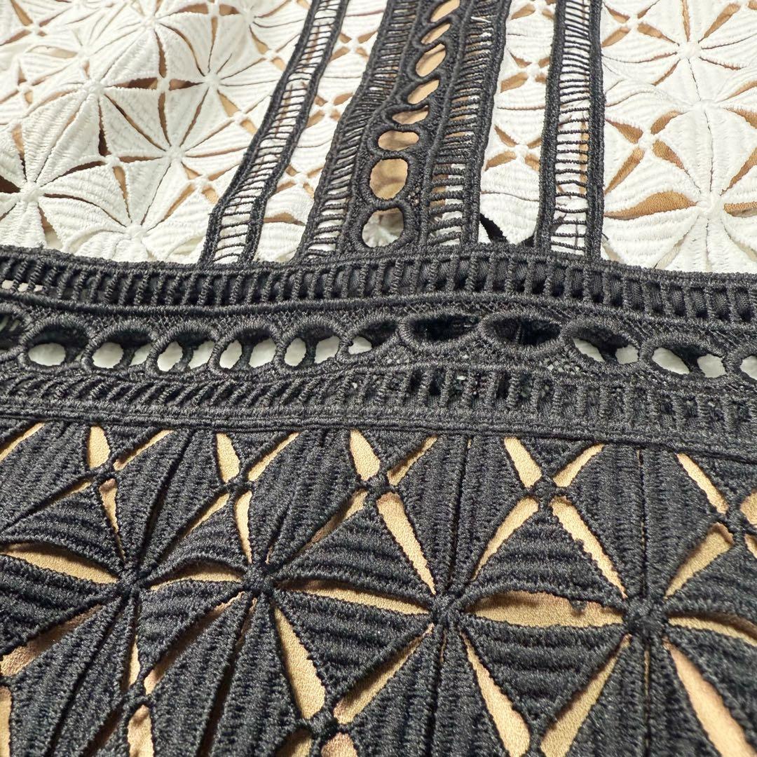 【新品未使用】セルフポートレイト ジオメトリック ミニドレス UK6