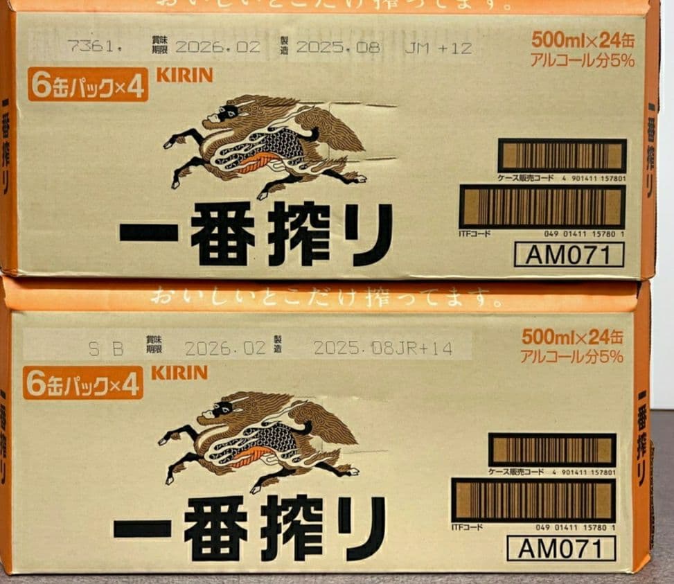 KIRIN キリン 一番搾り 500ml×24缶 2ケース