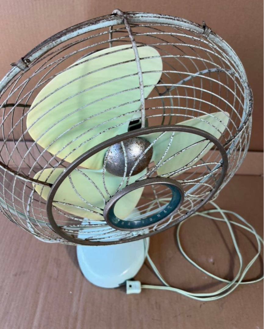ナショナル　扇風機鉄製　昭和 レトロ/アンティーク/ヴィンテージ★ジャンク品