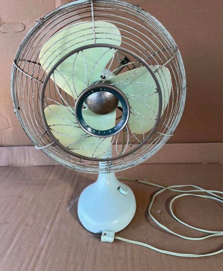 ナショナル　扇風機鉄製　昭和 レトロ/アンティーク/ヴィンテージ★ジャンク品