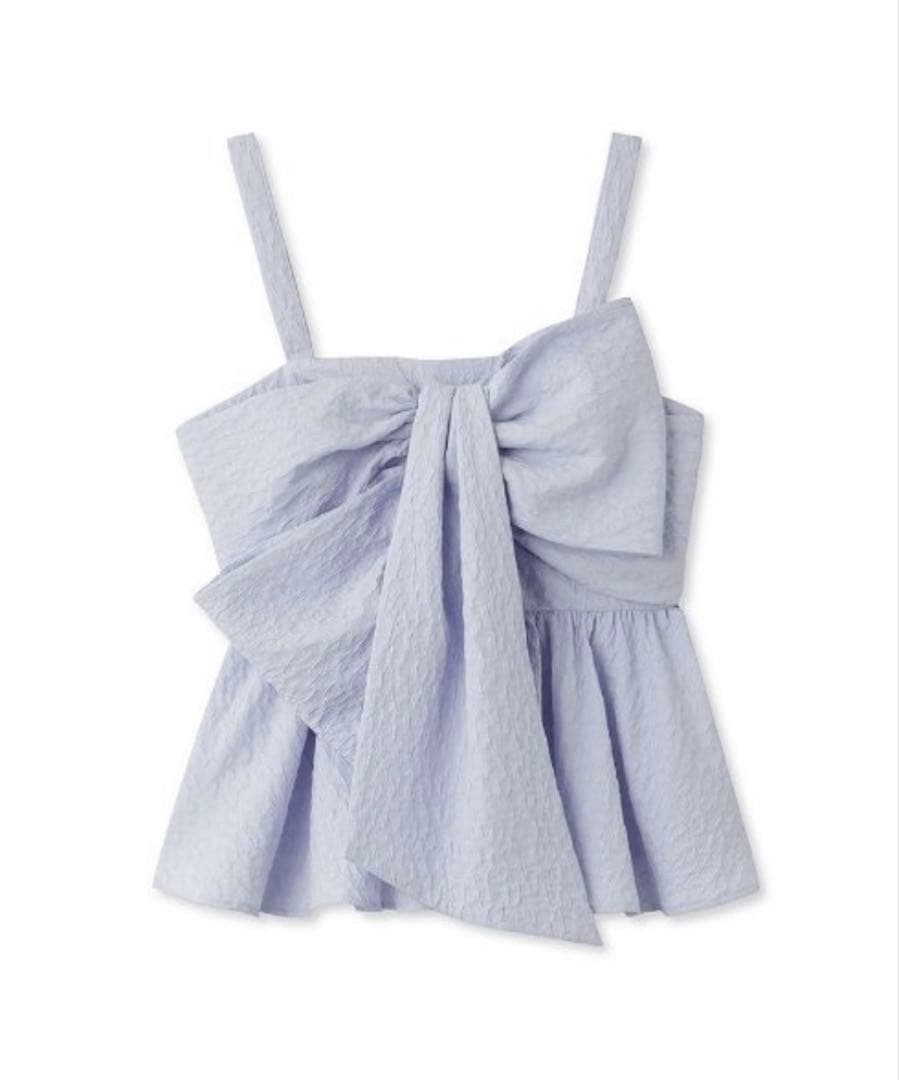 新品未使用タグ付き フレイアイディー FRAY I.D ペプラムリボントップス