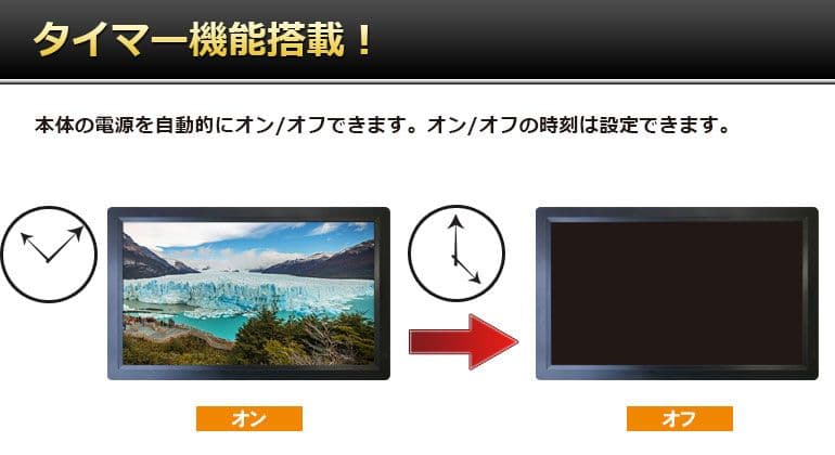 24インチ フルHD フォトフレーム SD/USB再生 自立スタンド付