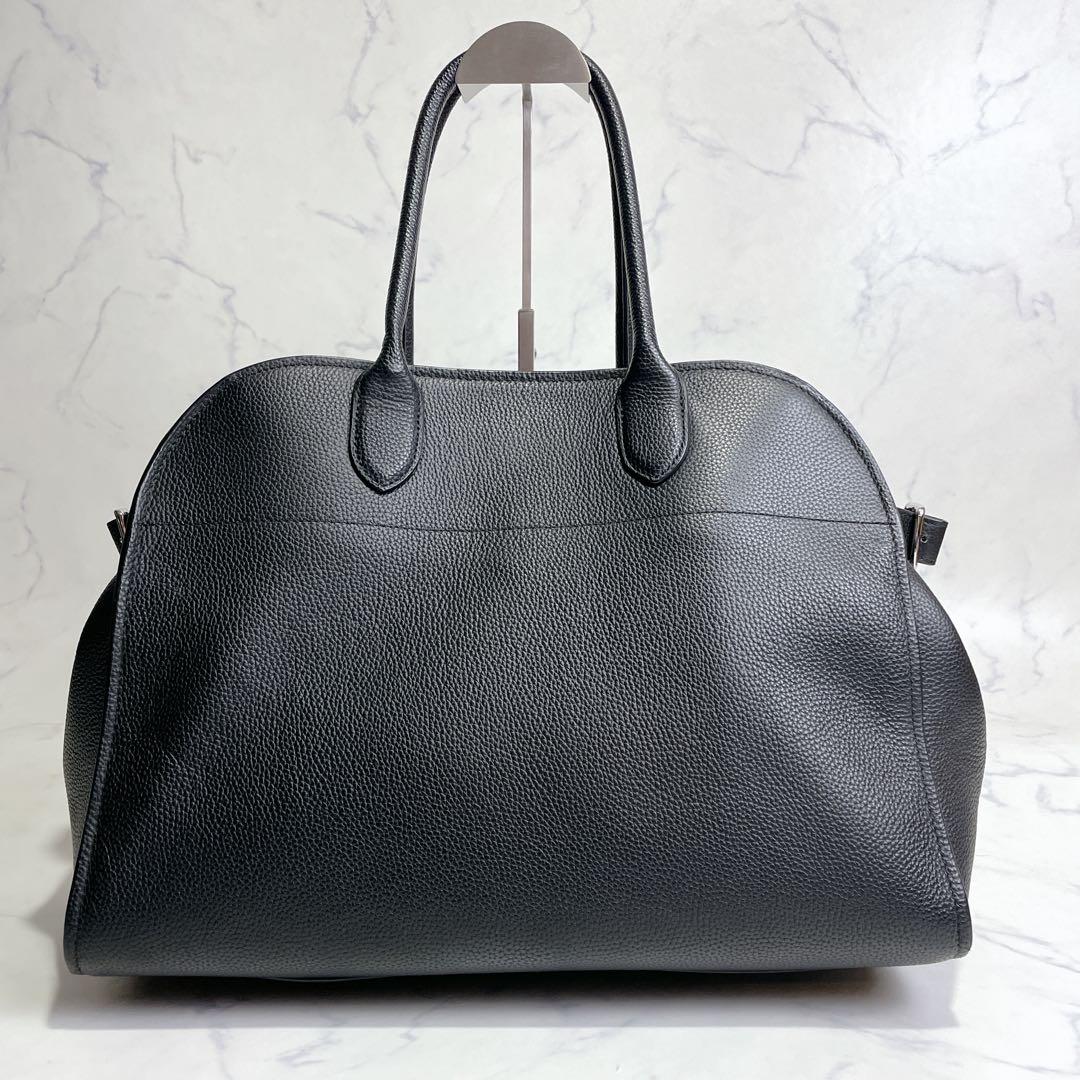 極美品✨JISTORY サイドベルト ボストンバッグ レザー シボ 大容量 黒