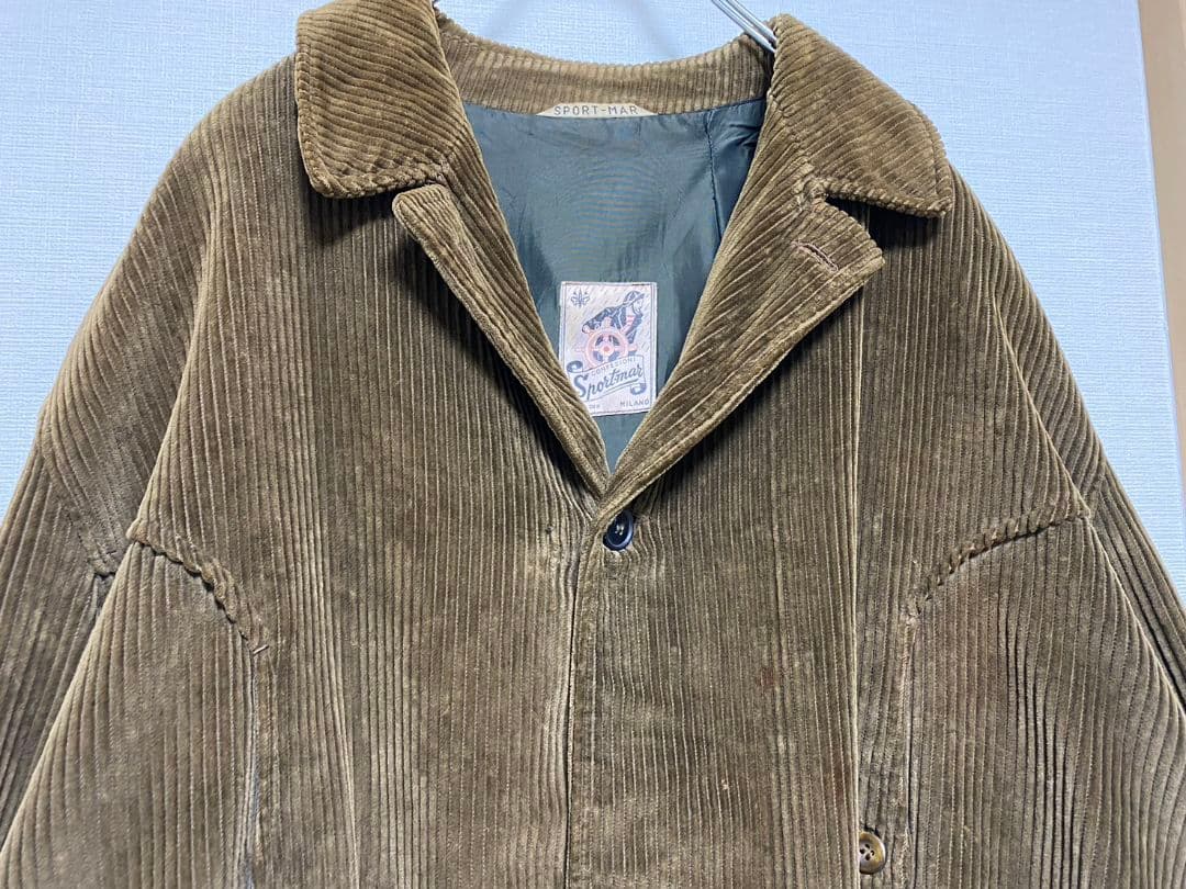 60s ヴィンテージ イタリア製 ハンティング コーデュロイ ジャケット 古着
