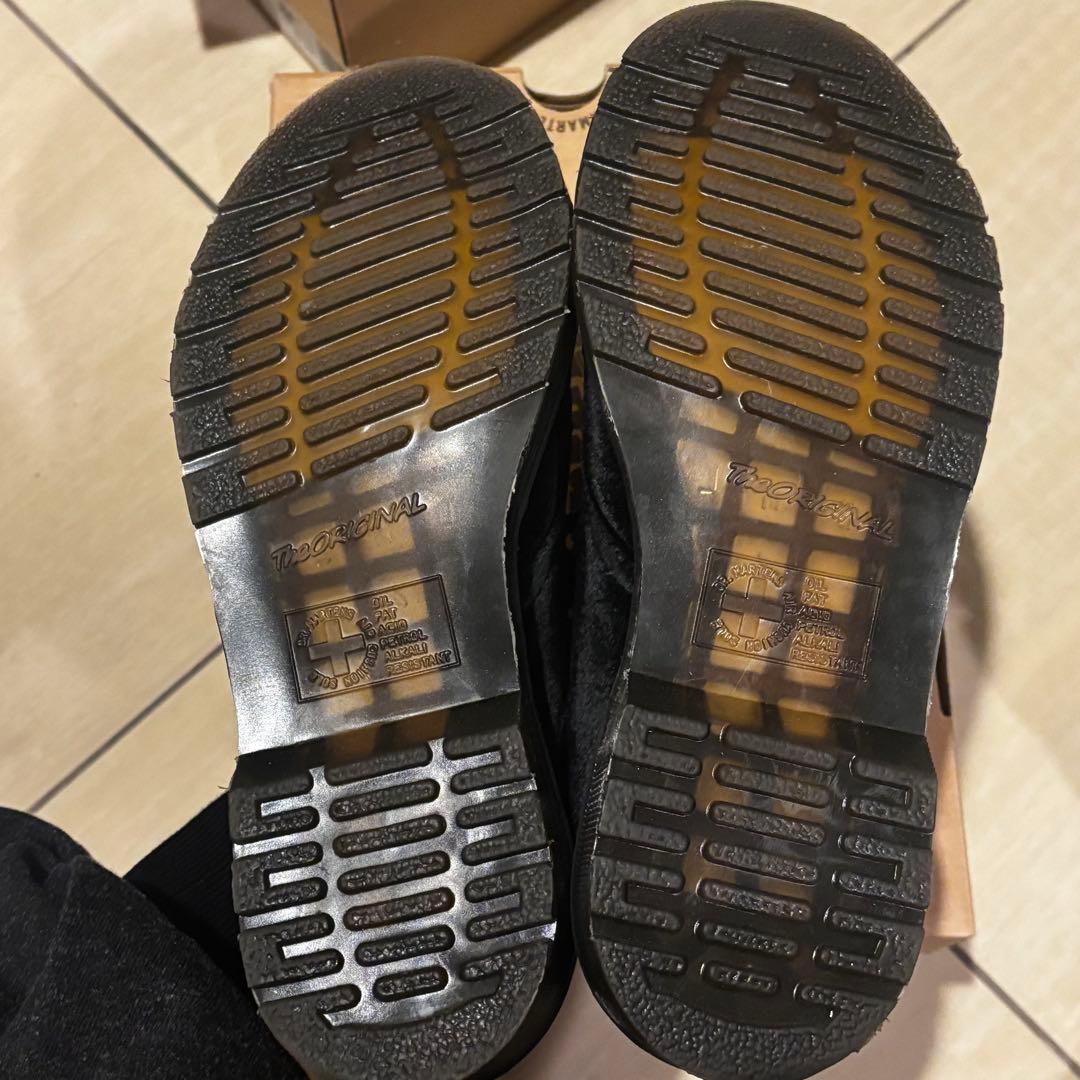 Dr.Martens ブラックベルベット ローファー 3ホール