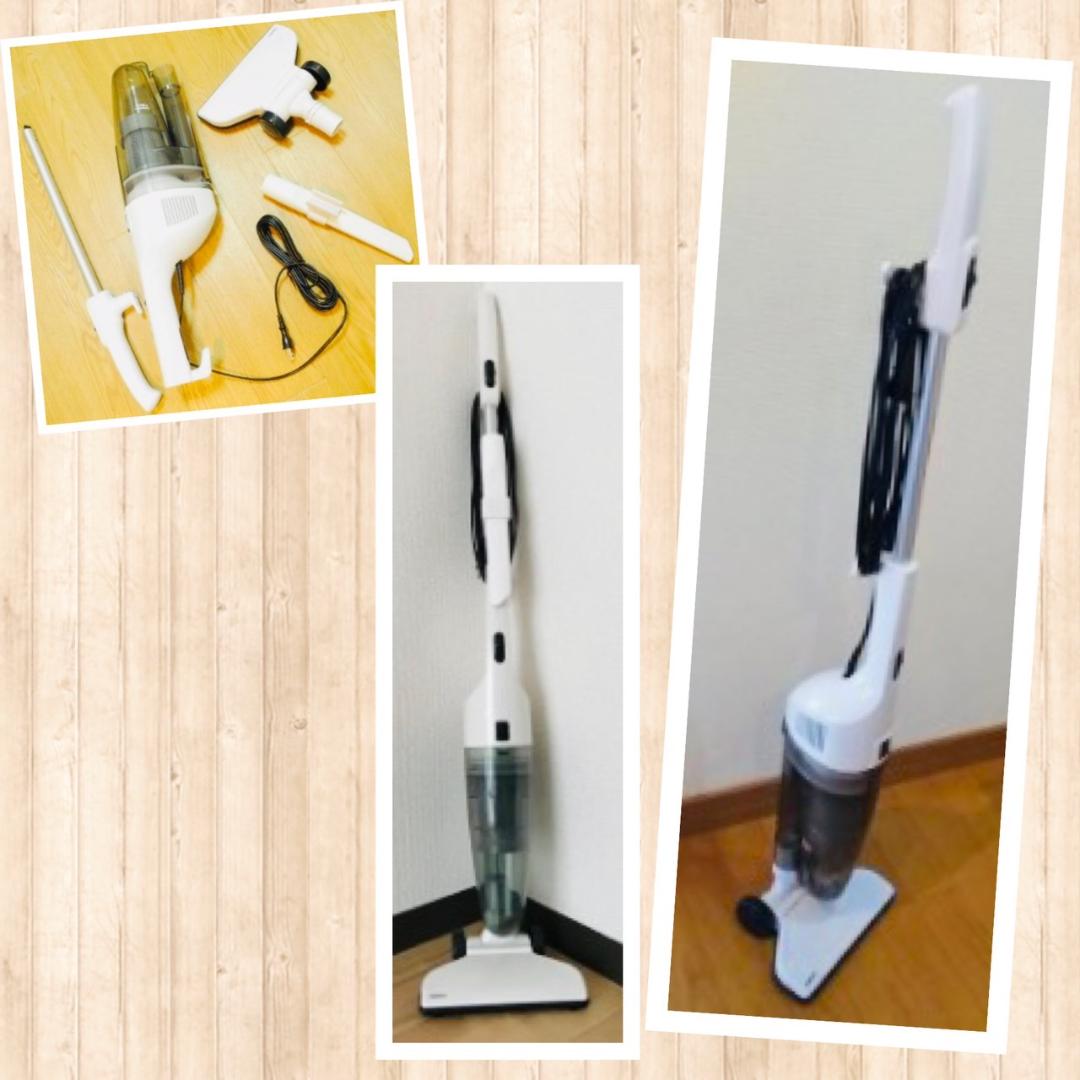 吸引力が持続するサイクロン式❣フルフラットヘッドでテーブル下も楽々お掃除♪❤