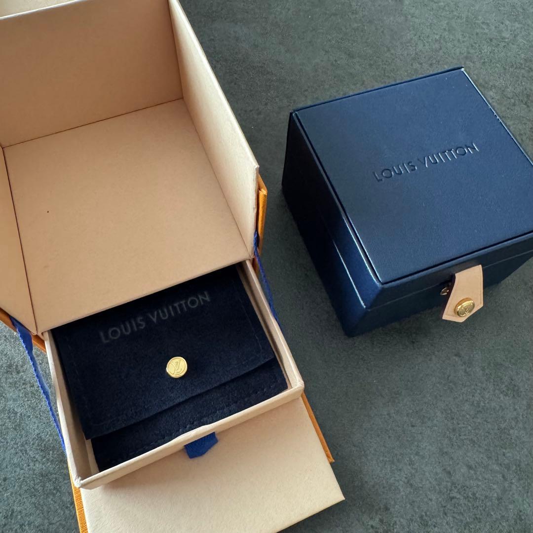 ルイヴィトン　ピアス　片耳　モノグラム　イエローゴールド