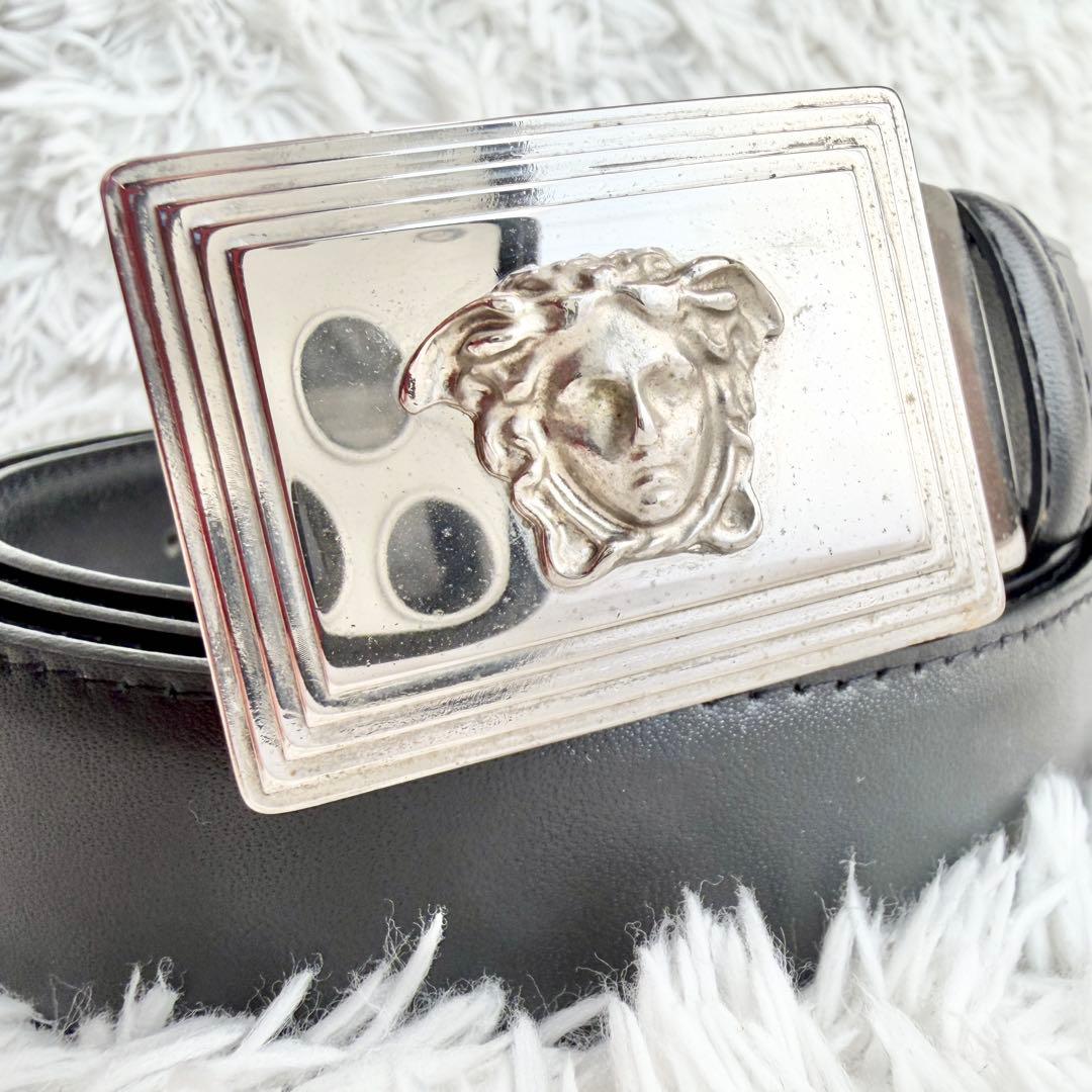 【未使用品】ヴェルサーチ プレート ベルト メデューサ ブラック