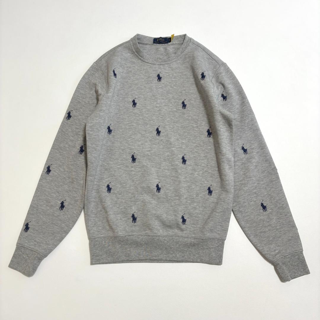【最終価格】ポロラルフローレン スウェット ポニー刺繍 総柄 S相当