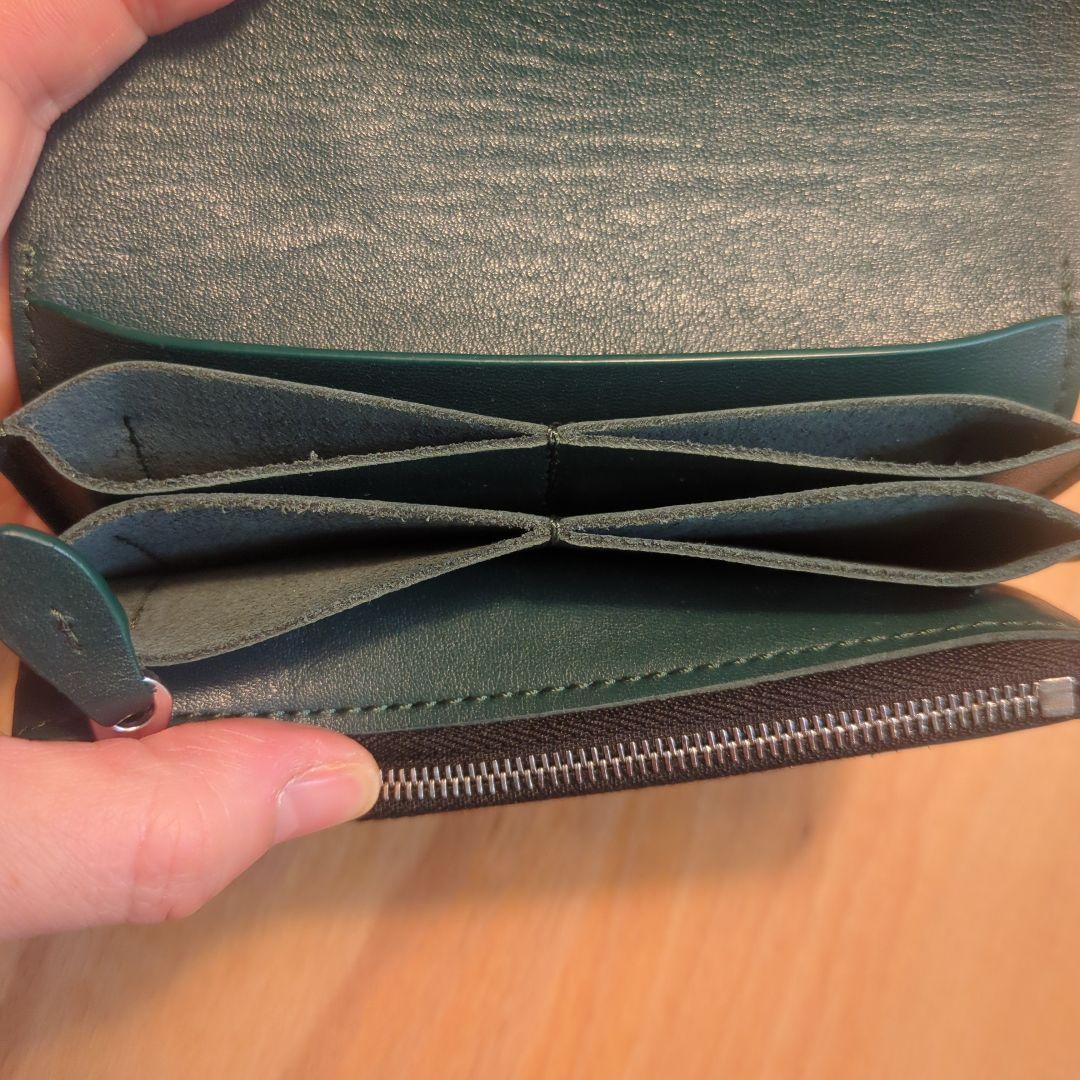 【美品】スタンダードサプライ　パルフラップウォレット ダークグリーン 財布