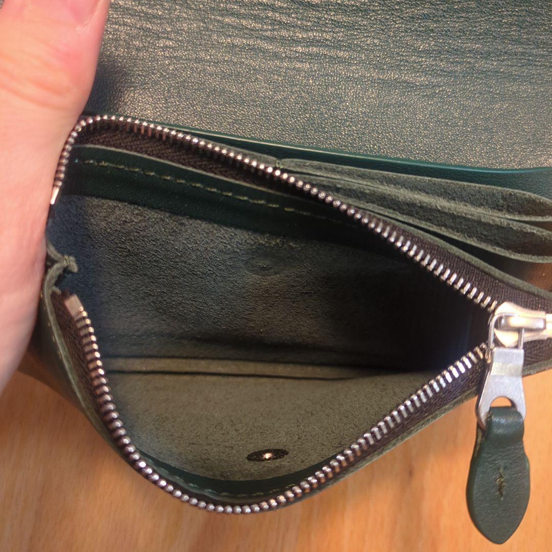 【美品】スタンダードサプライ　パルフラップウォレット ダークグリーン 財布