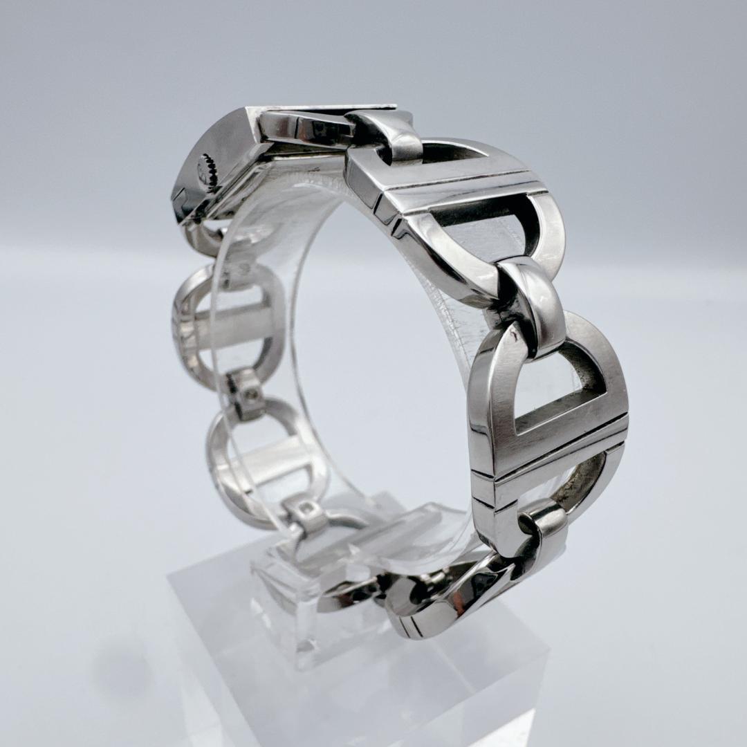 【美品】 DIOR マリス スクエア CDロゴブレス シルバー ブラック 腕時計