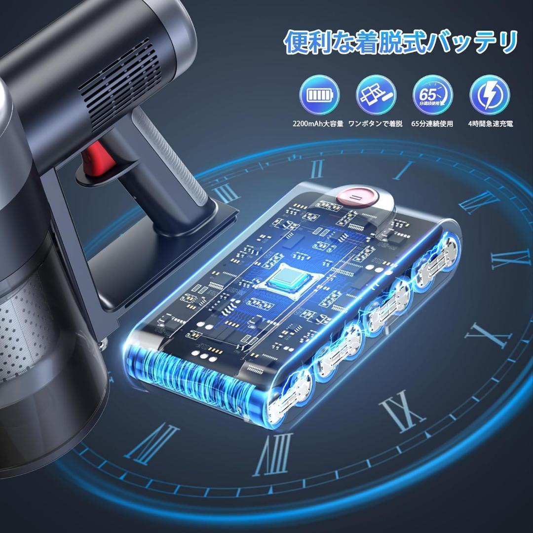 掃除機 コードレス【2026改良進化モデル！75Kpa超強力吸引＆業界軽量設計＆