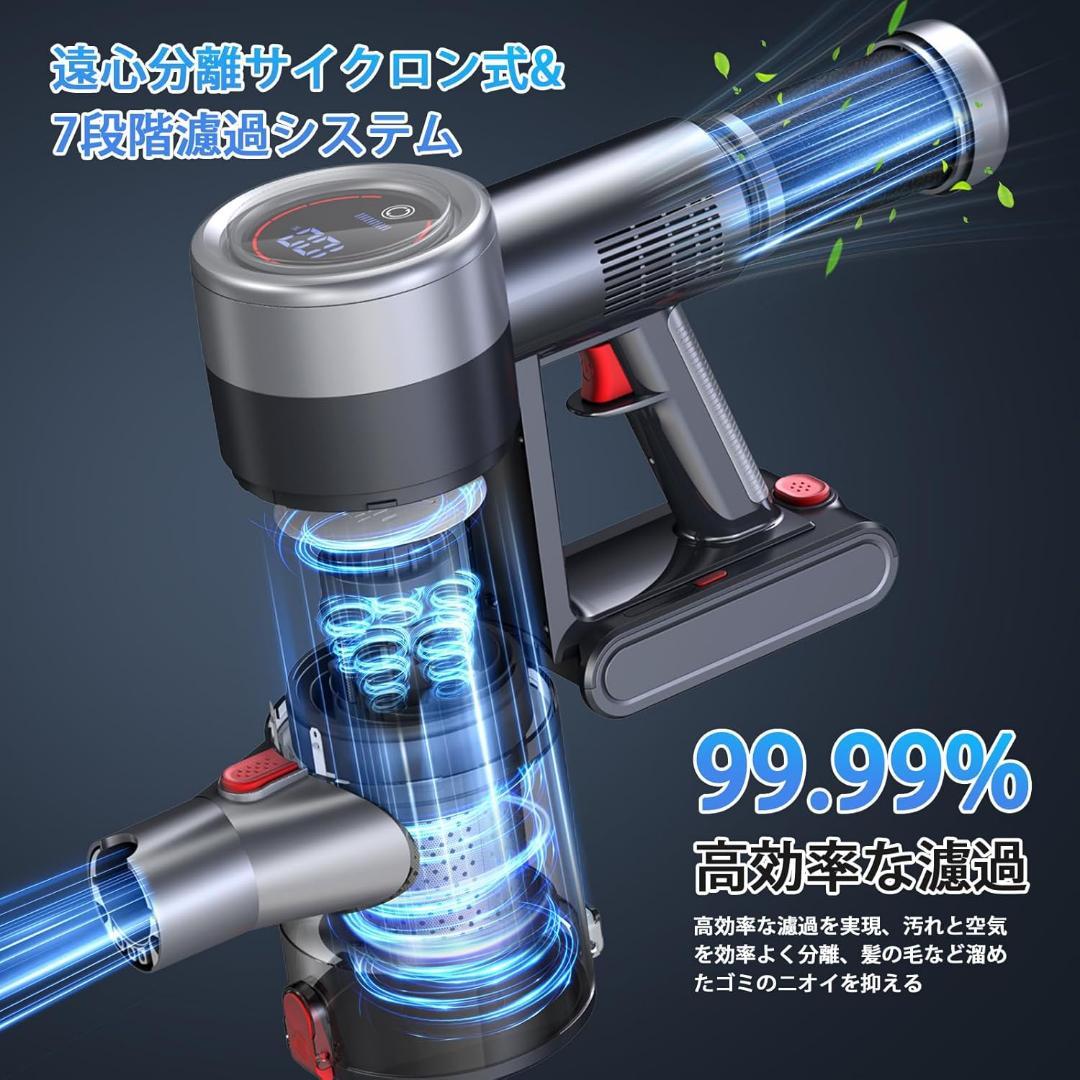 掃除機 コードレス【2026改良進化モデル！75Kpa超強力吸引＆業界軽量設計＆