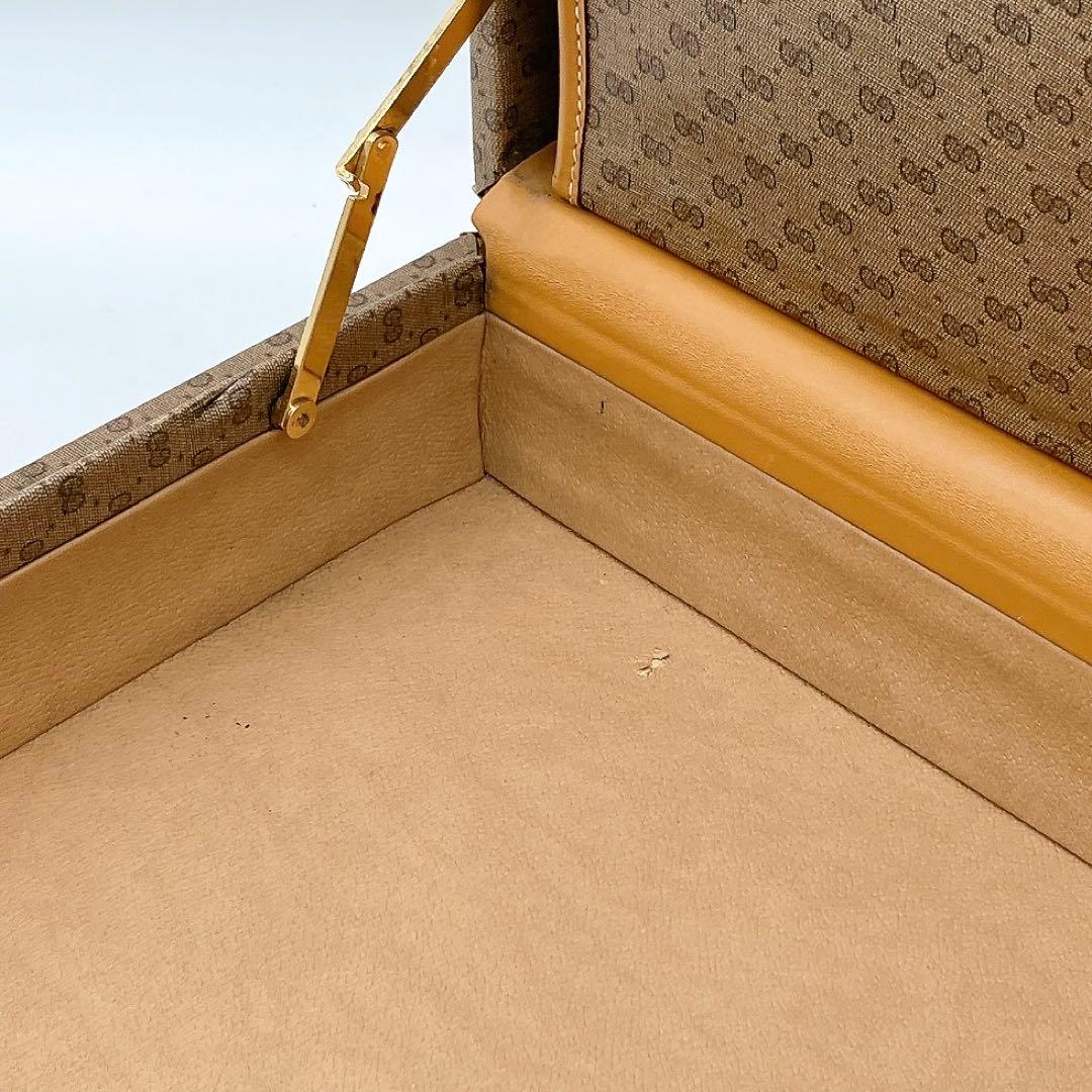 【GUCCI】アタッシュケース　シェリーライン　マイクロGG PVC ベージュ