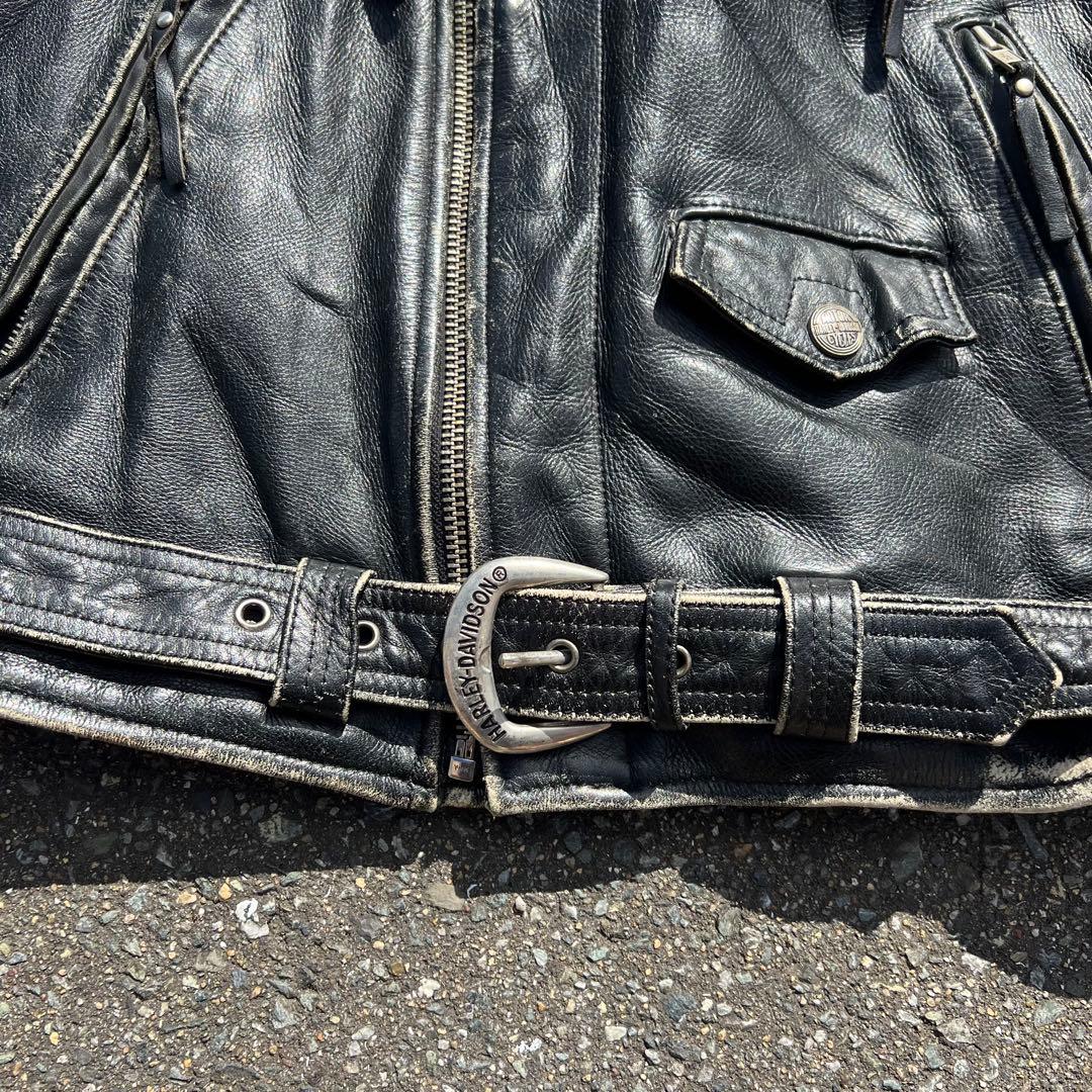 Harley Davidson レザージャケット　革ジャン　ライダース　グランジ