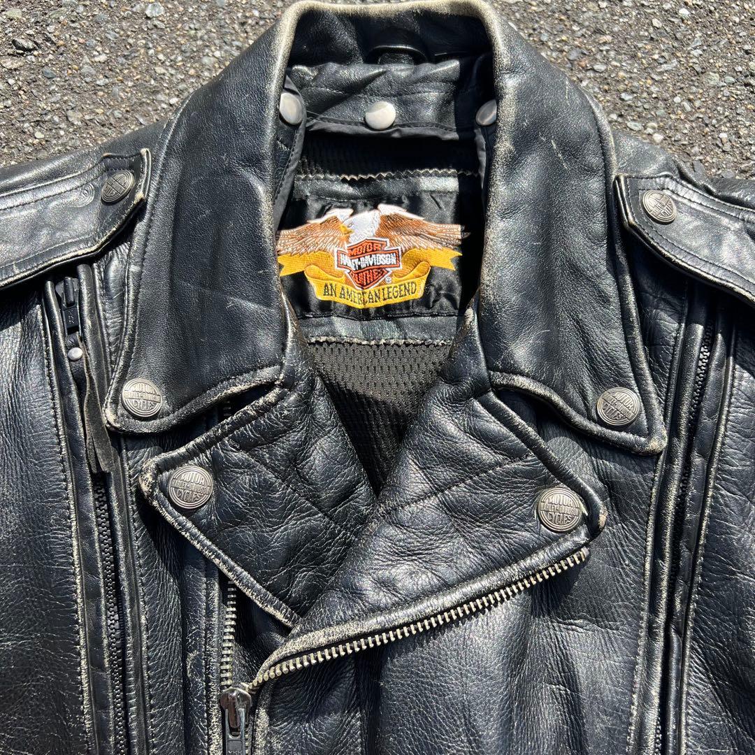 Harley Davidson レザージャケット　革ジャン　ライダース　グランジ