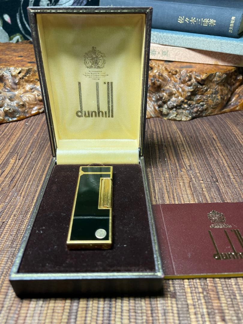 Y*A様 Dunhill ダンヒル ガスライター ブラック×ゴールド ローラー式