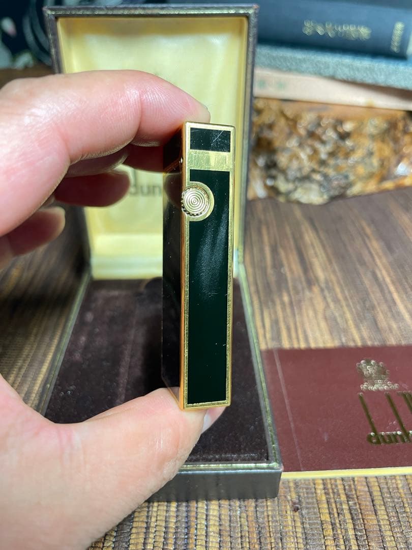 Y*A様 Dunhill ダンヒル ガスライター ブラック×ゴールド ローラー式