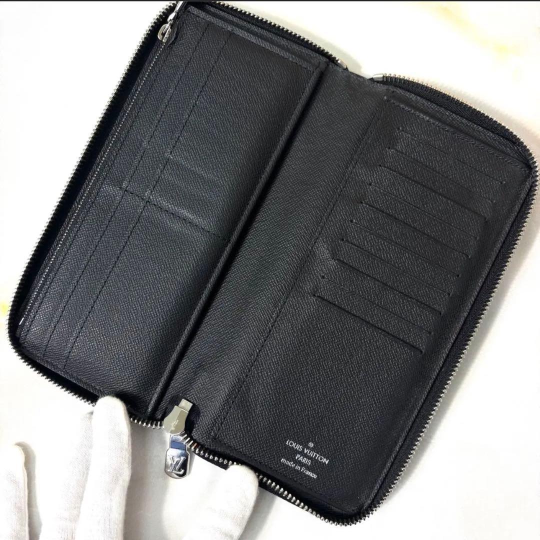 ルイヴィトン タイガ 長財布 ジッピー ノワール ヴェルティカル