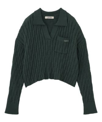 実物写真掲載 完売 ココディール ケーブルスキッパーニット