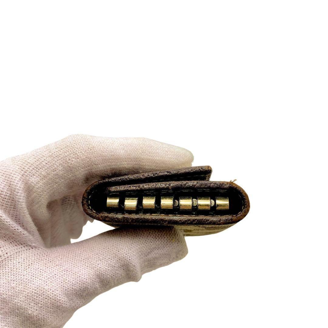 GUCCI GGキャンバス ブラウン キーケース 6308