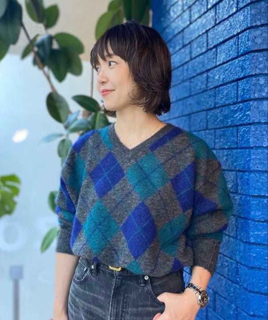 トップス shinzone ARGYLE KNIT PULLOVER