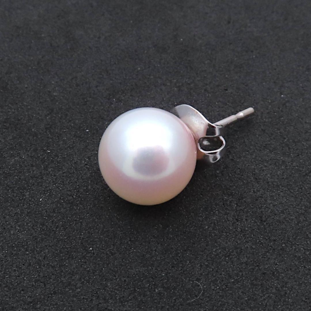タサキ 大粒 パール ホワイト ゴールド ピアス 片耳 UM25