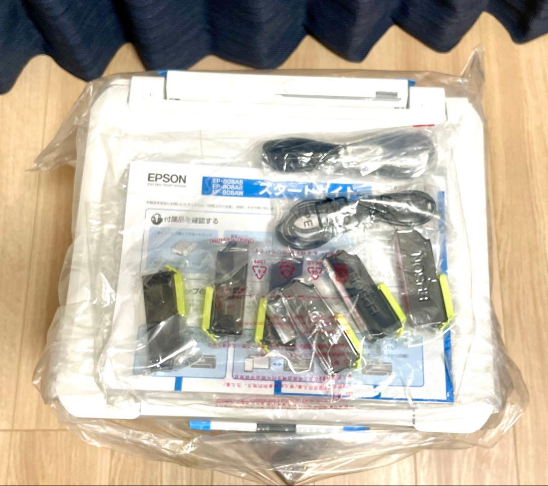 プリンター EPSON EP-808AW 配線6色インクマニュアル付き　新品