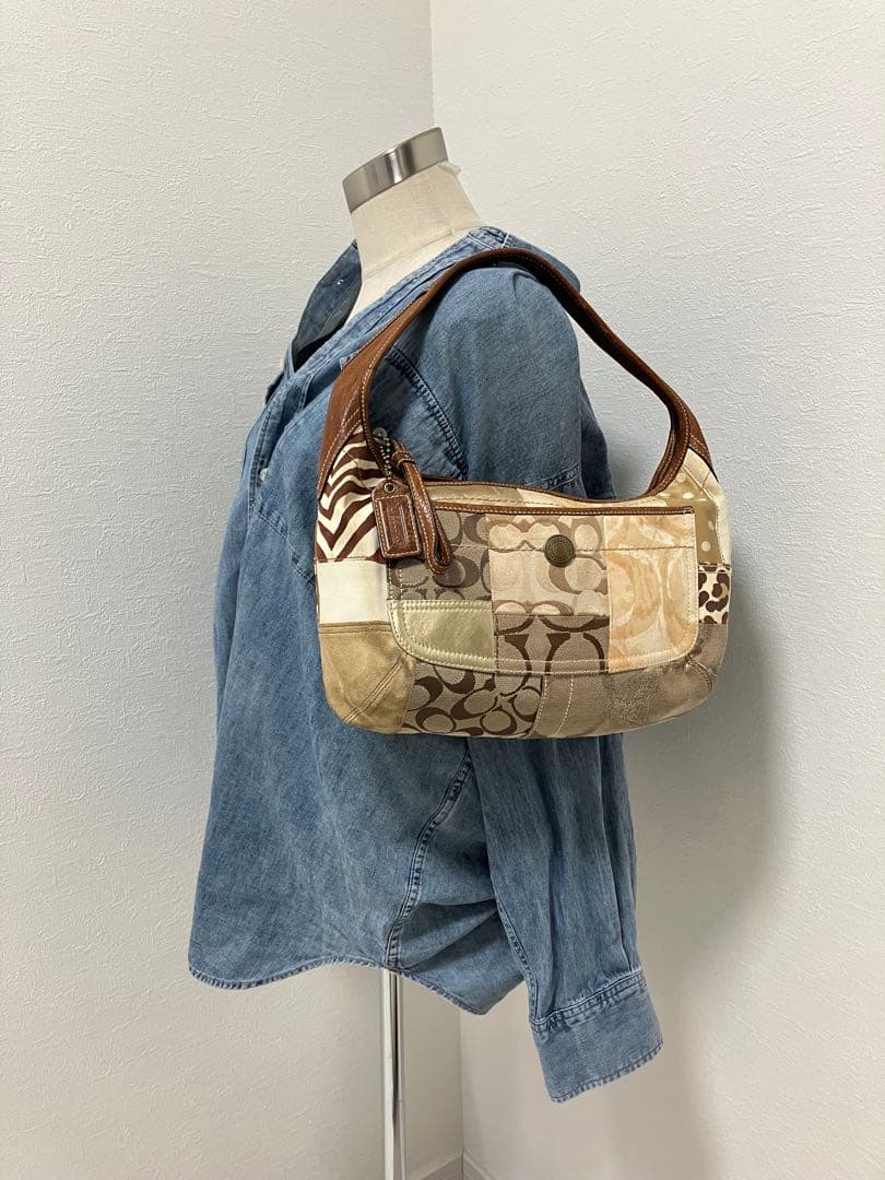 COACH✨コーチ　ワンショルダー　ハンドバッグ　パッチワーク