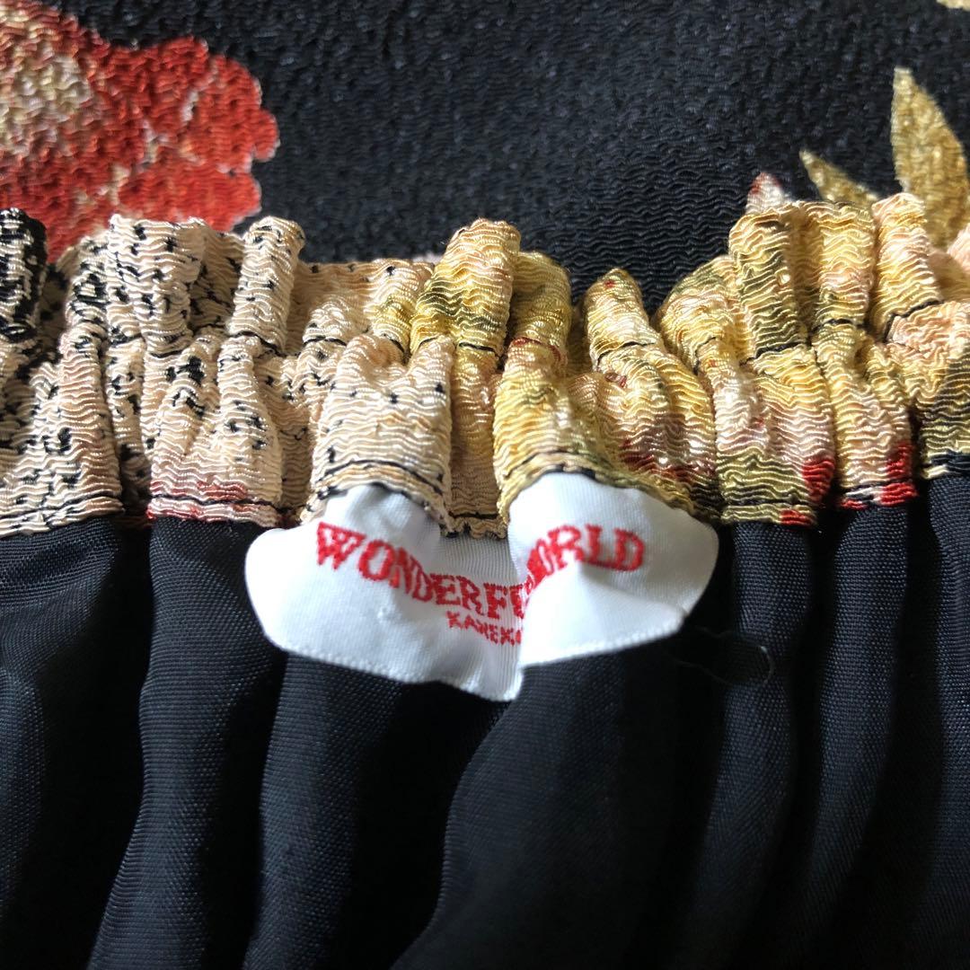 【未使用】⭐️ワンダフルワールド⭐️和柄スカート⭐️黒系⭐️