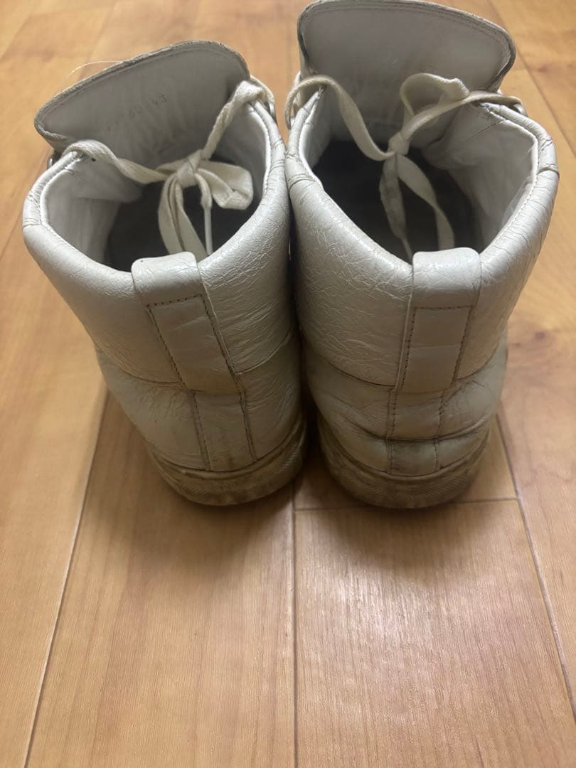 バレンシアガ正規品ホワイトレザー ハイカットスニーカー