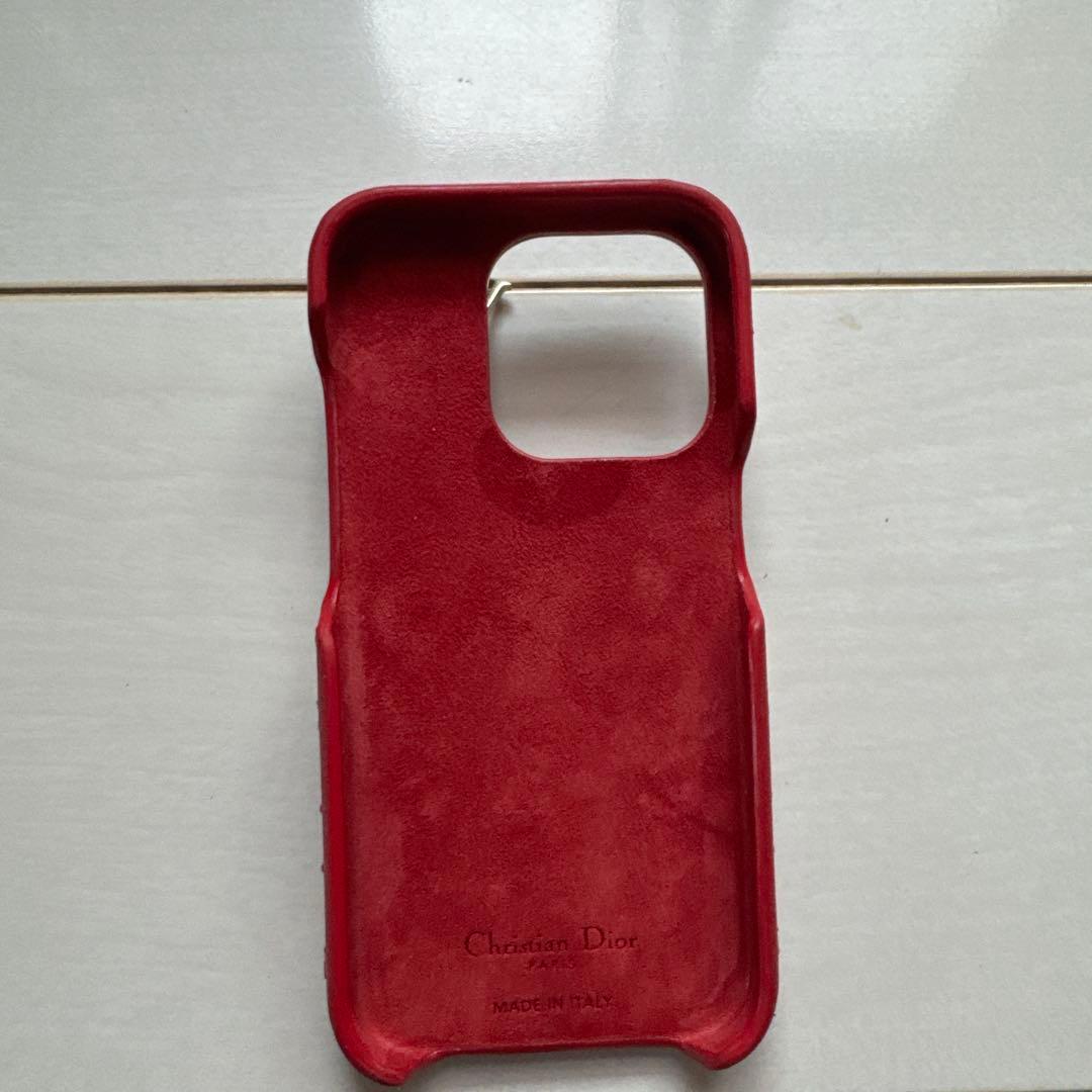 LADY DIOR iPhone15pro ケース ハート キルティング　破損有