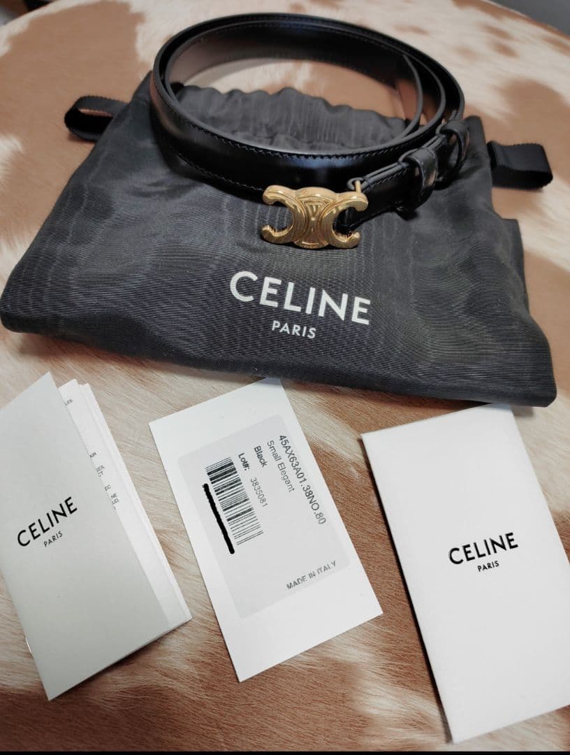 ◆なゆ◆CELINE セリーヌ スモール トリオンフ ベルト 80